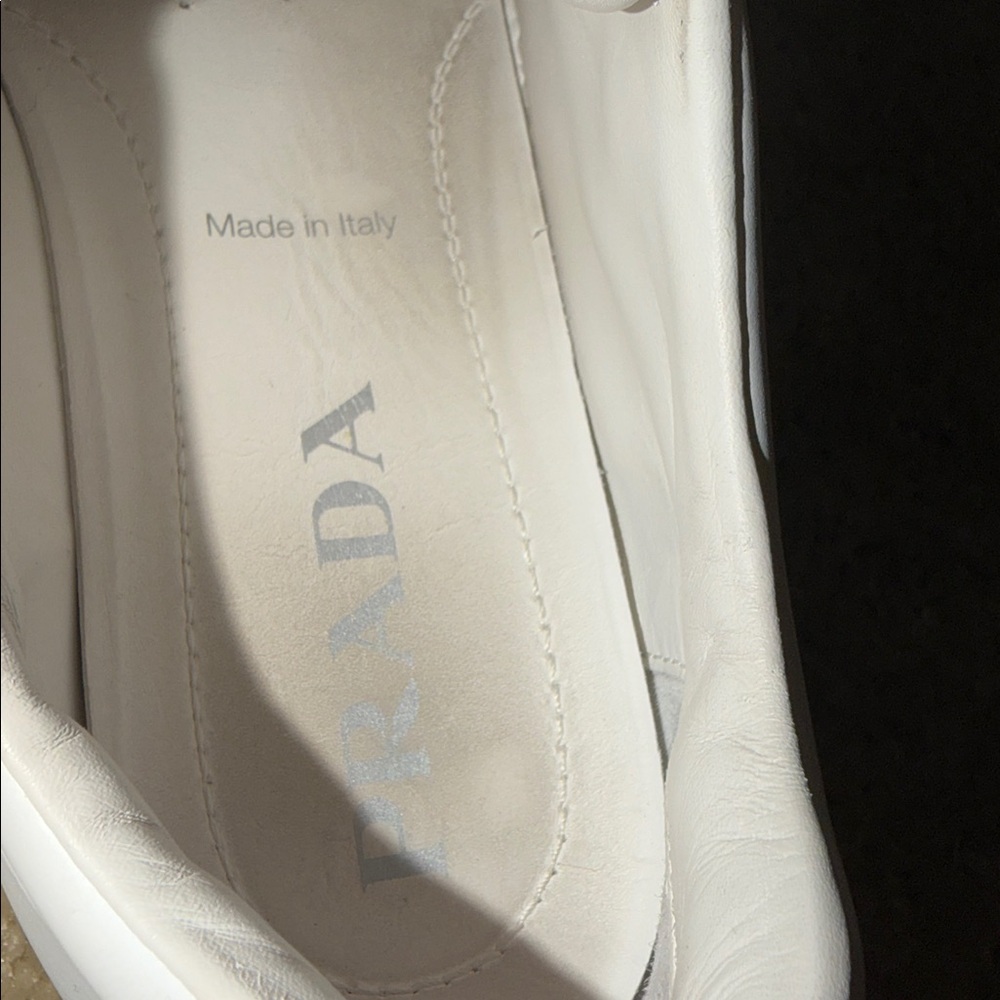 Women’s Prada Leather Sneakers in White - Picture 6 of 6
